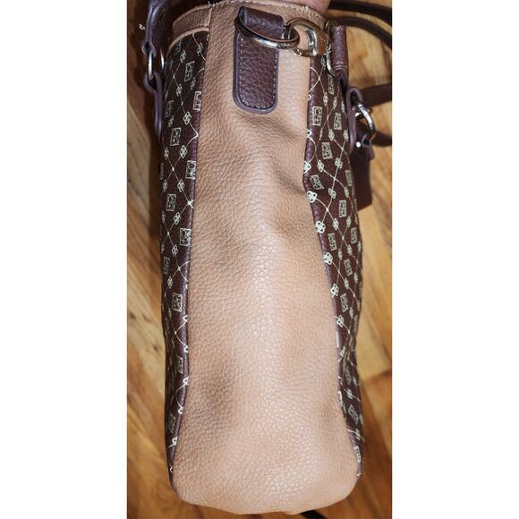 JOSE HESS The Danbury Mint Large Handbag Purse Caramel Tote Bag w/Shoulder Strap - Picture 4 of 16